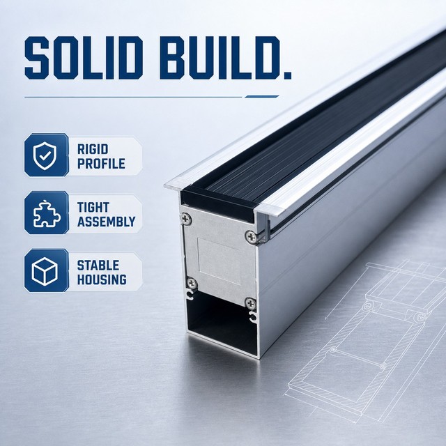 DC24V Buried Linear Light IP67 Optional Honeycomb Grille Anti Glare Outdoor Luminaire