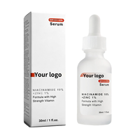 Sérum Niacinamide Zinc Contrôle Sébum Minimiseur de Pores Éclaircissant Apaisant Léger Lissant Équilibrant pour le Visage 30ml