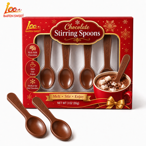 Cuillères à Mélanger en Gros pour <span class=keywords><strong>Chocolat</strong></span> et Menthe Poivrée, <span class=keywords><strong>Assortiment</strong></span> de Bonbons Comestibles pour <span class=keywords><strong>Chocolat</strong></span> Chaud - Product Image 2