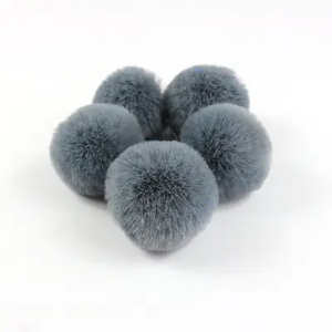 <span class=keywords><strong>Pompon</strong></span> en fourrure de lapin Rex de grand diamètre, <span class=keywords><strong>pompon</strong></span> en fourrure de lapin Rex en peluche - Product Image 1