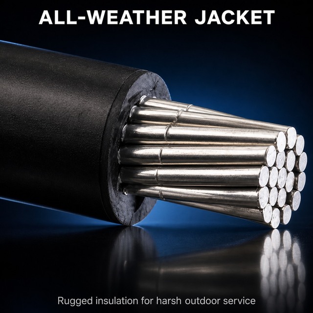 JZD  Aerial Bundled Cable Aluminum XLPE Insulated Self-supporting 2-5Core 0.6/1kV Overhead ABC Cable Wire