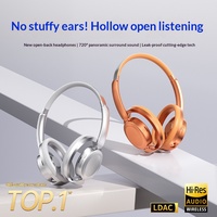 Ear-hook Baru Model Hollow-out Open-ear untuk Headphone, Plastik dan Paduan Aluminium untuk Panggilan Suara Stereo Surround 6.0, Olahraga