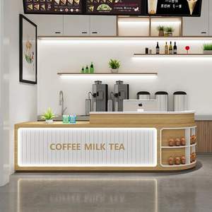 Conception de comptoir de bar de <span class=keywords><strong>café</strong></span> de centre commercial moderne Kiosque personnalisé Table de stand de restaurant Coin salon Mobilier de <span class=keywords><strong>café</strong></span> sur mesure - Product Image 4