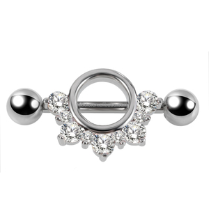 Rosso CZ acciaio chirurgico <span class=keywords><strong>capezzolo</strong></span> bilanciere 14mm argento corpo in oro Piercing bar gioielli anello <span class=keywords><strong>capezzolo</strong></span> - Product Image 4