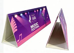 <b>Printing</b> Logo Exhibition Indoor Uv Triangle Pvc Laminated PP Plastic Sleeves Outdoor Display Board Custom Advertising <b>Stand</b> - Product Image 4