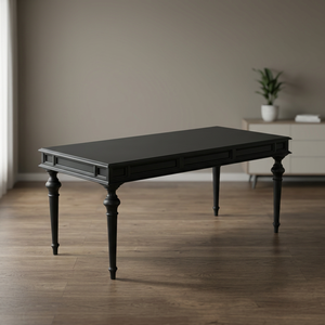 Mesa de Comedor Rectangular Negra Resistente, Diseño Tradicional en MDF para Restaurantes y Hoteles - Product Image 2