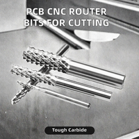 Fraise à queue CNC pour PCB en carbure de tungstène, angle de hélice 25°, HRC65, pour gravure et fraisage, outils de découpe de fibre de carbone OEM/ODM