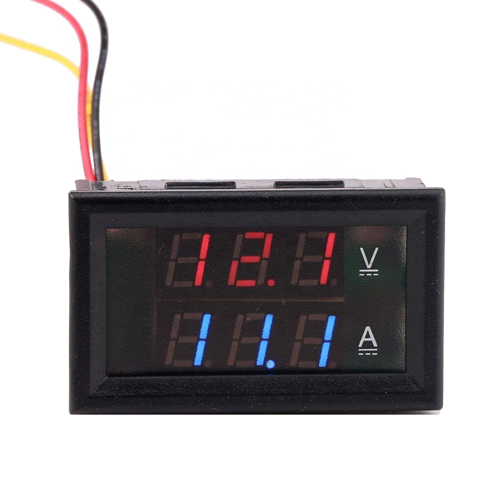 Mini Voltmètre Testeur Numérique DC 0-30V 0-100V - Affichage LED 3 Fils Pour Voiture Batterie