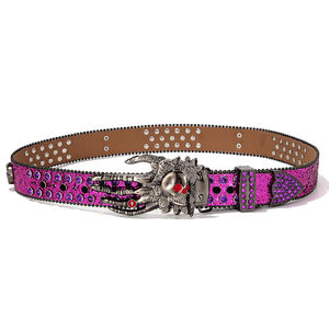 Nouveau Design Western Femmes et Hommes Vintage PU Alliage 3.8cm X 110cm Large Ceinture par Misi pour Halloween Décorations - Product Image 4