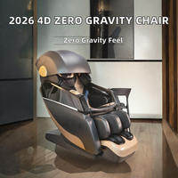 Fauteuil de massage VCT 988RS 2026 4D Zero Gravity en cuir PU avec massage des fesses, télécommande sans fil et fonction musicale