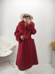 Nuovo Cappotto in Lana Autunno-Inverno, Cappotto in Lana a Doppio Strato con Pelliccia Sintetica, Collo in Pelliccia Sintetica, Cappotto Lungo da Donna con Polsini - Product Image 6