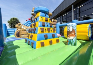 Tuỳ Chỉnh Thiết Kế <span class=keywords><strong>Happy</strong></span> House Inflatable <span class=keywords><strong>Castle</strong></span> Bouncer Slides Inflatable Fun City Sân Chơi Cho Công Viên Giải Trí - Product Image 6