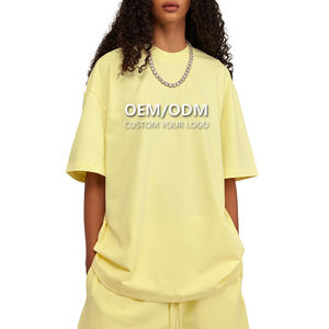 T-Shirt da Uomo Oversize in Cotone Pesante 305G, Stile Casual Americano, Tinta Unita con Spalle Scese - Product Image 6