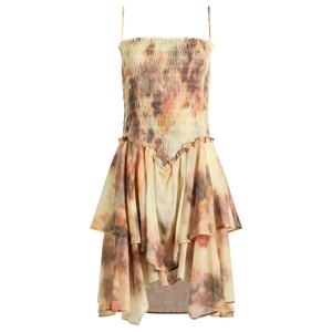 Gothic Floral Mini Dress with <b>Spaghetti</b> <b>Strap</b> Woven Fabric-All Seasons Streetwear Casual - Product Image 5