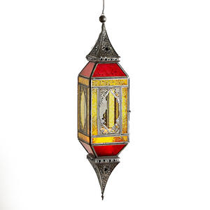Deluxe Quality Metal And Glass <b>Lantern</b> <b>Set</b> Of 2 Different Size Moroccan Ramadan <b>Lantern</b> For Outdoor And Indoor - Product Image 3