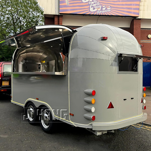Camion de cuisine mobile vintage, équipement de restauration, chariot à hot-dogs, remorque BBQ, équipement de pizzeria et de restaurant, remorque mobile pour café et nourriture - Product Image 2