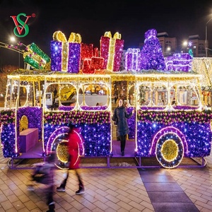 Parc d'attractions décoration de noël LED 3D grand Train Bus avion Motif lumière - Product Image 5