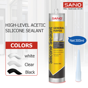 SANVO 300ml Scellant silicone acide Adhésifs Scellants EX252 RTV Gp Durcissement transparent Imperméable Colle pour verre Silicone acétique Scellant - Product Image 4