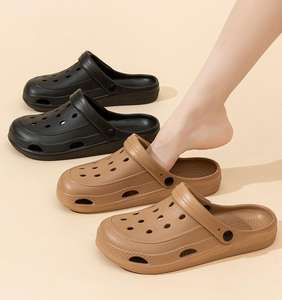 Femmes mignon semelle épaisse EVA semelle intérieure <span class=keywords><strong>talon</strong></span> <span class=keywords><strong>compensé</strong></span> sandales antidérapant été plage jardin sabots pour printemps et automne plage <span class=keywords><strong>Mules</strong></span> - Product Image 5