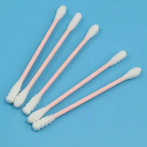 50pcs Individual Wrapped Pink Paper Stick Double Ended Qtips Cotton Swab Suppliers