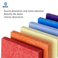 Panneau acoustique auto-adhésif en PET, ignifuge et insonorisant, pour la réduction du bruit intérieur dans les cinémas maison, chambres et salons