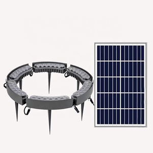 Lumière LED circulaire en aluminium pour palmier, haute luminosité, <span class=keywords><strong>solaire</strong></span>, 48W 60W 72W, projecteur <span class=keywords><strong>solaire</strong></span> extérieur pour arbre - Product Image 1