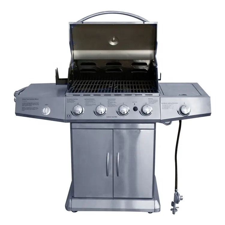 Easily Cleaned Stainless Steel Gas Barbecue Grill with BBQ set Accessories Weber 4 Burner Gas Grill