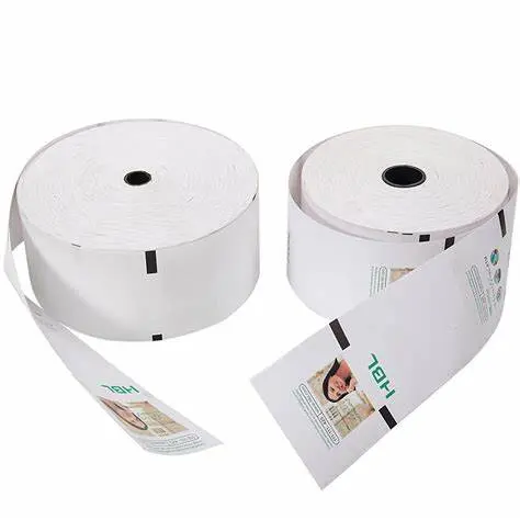 SHIRLEY YA papier de caisse enregistreuse 57mm 58mm 80mm étiquette de papier thermique à rouleau droit de taille personnalisée pour les systèmes de réception atm pos