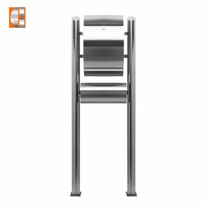 Customize free stand letter box Key locking stainless steel mailbox pole stand post box