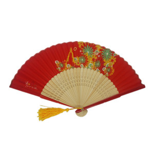 Người Phụ Nữ Hiện Đại Thanh Lịch Handmade Tre Silk 8.27 "(21Cm) Quạt Cầm Tay Bỏ Túi - Product Image 6