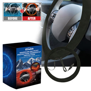 Funda <span class=keywords><strong>de</strong></span> Volante <span class=keywords><strong>de</strong></span> Felpa con Calefacción Automática Rayhong para Automóvil, Camioneta, Furgoneta, SUV, Calefacción, Mantenimiento del Calor, Tamaño Universal - Product Image 4