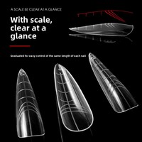 Logo OEM 140 Pièces Outils d'entraînement pour le nail art : Ongles fins de 0 mm, Boîte de formes à ongles en papier sans cristal pour extension de gel
