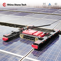 Robot de nettoyage de panneaux solaires intelligent semi-automatique, nettoyage à sec et à l'eau, robots de nettoyage de panneaux photovoltaïques avec fonction de télécommande