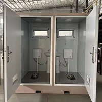 Toilettes préfabriquées portables avec douche et salles de bain pour chantier de construction - Faible coût, mobiles, extérieur, utilisation extérieure, design moderne
