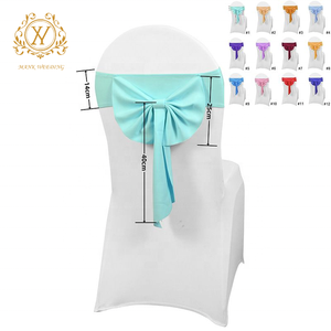 Couverture <span class=keywords><strong>de</strong></span> <span class=keywords><strong>chaise</strong></span> en polyester à sangle élastique Offre Spéciale avec nœuds papillon pour les décorations <span class=keywords><strong>de</strong></span> <span class=keywords><strong>chaise</strong></span> <span class=keywords><strong>de</strong></span> <span class=keywords><strong>mariage</strong></span> <span class=keywords><strong>de</strong></span> banquet <span class=keywords><strong>de</strong></span> fête d'hôtel en gros - Product Image 1