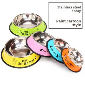 Bol <span class=keywords><strong>pour</strong></span> animaux de compagnie en acier inoxydable personnalisé, antidérapant, durable, coloré, <span class=keywords><strong>pour</strong></span> chiens et chats de toutes tailles, accessoires d'alimentation <span class=keywords><strong>pour</strong></span> animaux - Product Image 2