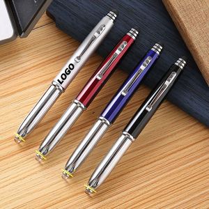Lápiz Óptico 3 en 1 con Luz LED - Bolígrafo Metálico Personalizado para Regalos Promocionales y Uso en la Oficina - Product Image 1