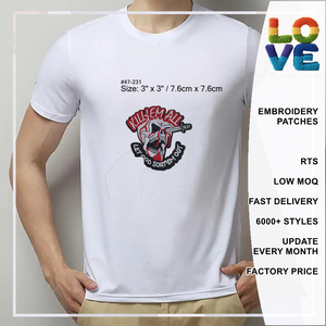 Sắt trên may trên sọ chết Biker ngày của người chết thêu vá cho món quà kinh dị <span class=keywords><strong>Goth</strong></span> thêu đính các bản vá lỗi - Product Image 2