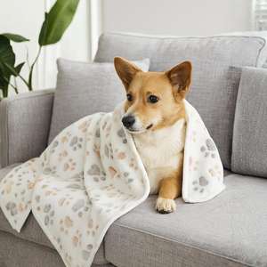Coperta per Animali Domestici Yommy, Morbida e Calda con Design a Impronte di Zampe, Lavabile, per Cani e Gatti - Product Image 3
