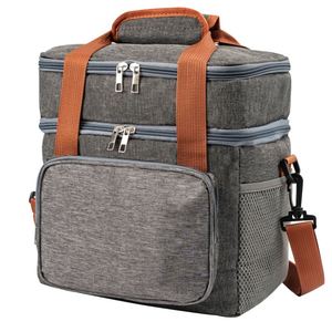Reusable Large-Capacity Double-Layer Thermal Bag Insulated Lunch Bag Cooler Bag for Food - Product Image 2