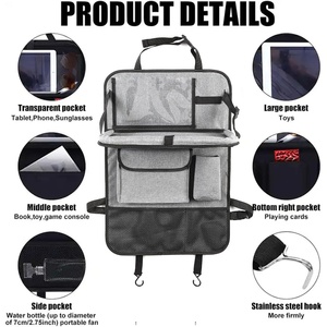 Sac d'organisation multifonctionnel en polyester imperméable pour siège arrière de <span class=keywords><strong>voiture</strong></span> <span class=keywords><strong>avec</strong></span> plateau - Product Image 5