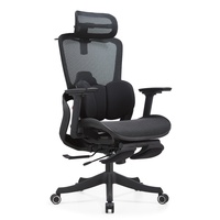 Chaise de bureau ergonomique pivotante de designer, avec accoudoirs 3D et repose-pieds, en maille, idéale pour le gaming – Offre Spéciale
