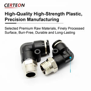 90 Derece Dirsek Hızlı Bağlantı Parçası Erkek Dişli Pnömatik Boru Sistemine Uygun - Product Image 3