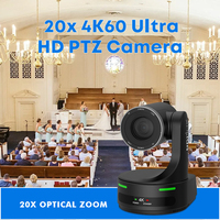 Caméra PTZ 4K HDKATOV avec zoom optique 20x, HDMI, USB3.0, PoE, pour la liturgie religieuse, l'éducation, les conférences, YouTube