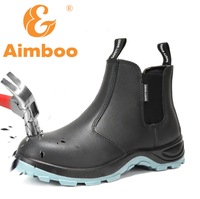 Bottes de sécurité Chelsea en cuir véritable, construction durable, imperméables, embout en acier, vente chaude