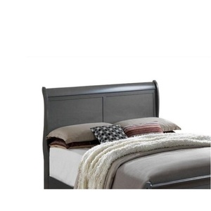 Modern Classic Contemporary Queen Size <b>Bed</b> Gray Louis Phillipe Solidwood <b>Bed</b> Bedroom Sleigh <b>Bed</b> Furniture - Product Image 4