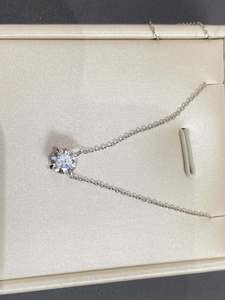 Collier pendentif élégant pour femme avec diamant de laboratoire, or, or rose, or blanc, argent, bijoux de luxe tendance - Product Image 4