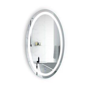 Miroir LED de salle de bain en vente chaude, miroir ovale et accessoires de salle de bain, écran tactile intelligent - Product Image 1