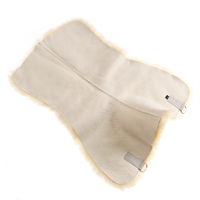Tapis de selle anti-frottement en peau de mouton mérinos naturelle de qualité supérieure pour le dos sensible des chevaux équestres