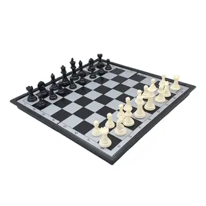 11.4 "manyetik satranç tavla ve dama 3 in 1 oyun seti katlanır kurulu seyahat çocuklar ve yetişkinler için plastik kasa